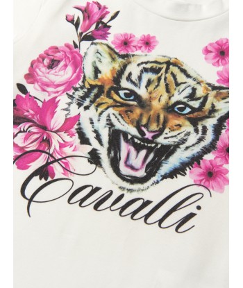 Roberto Cavalli Girls Cotton Jersey Tiger T-Shirt est présent 