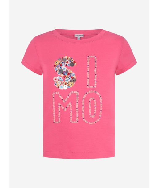 Simonetta Girls Sequinned Logo Top offre 