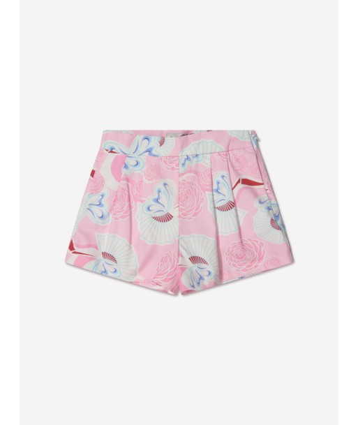 Simonetta Girls Cotton Floral Fan Print Shorts du meilleur 