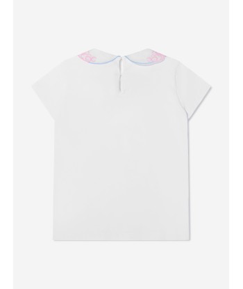 Simonetta Girls Cotton Butterfly Collar T-Shirt en stock