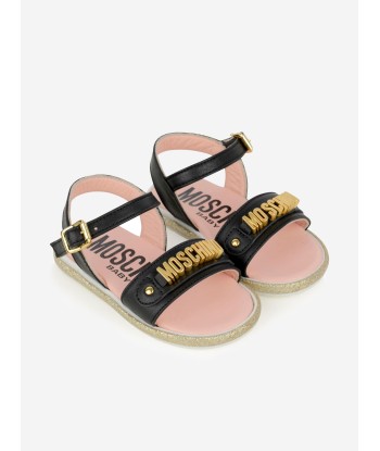 Moschino Girls Sandals - Leather Logo Sandals en ligne des produits 