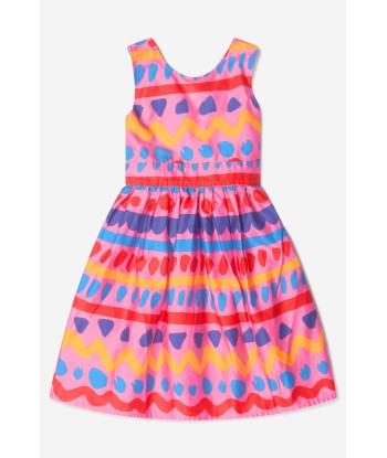 Stella McCartney Girls Cotton Satin Patterned Dress destockage