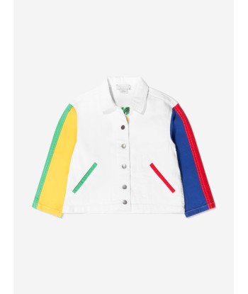 Stella McCartney Girls Cotton Denim Colourblock Jacket Profitez des Offres !