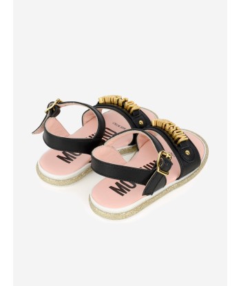 Moschino Girls Sandals - Leather Logo Sandals en ligne des produits 