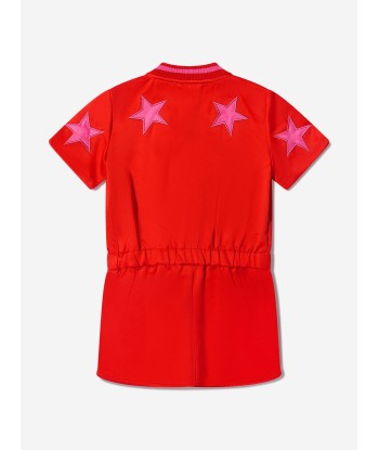 Stella McCartney Girls Cotton Satin Fringed Star Playsuit la colonne vertébrale