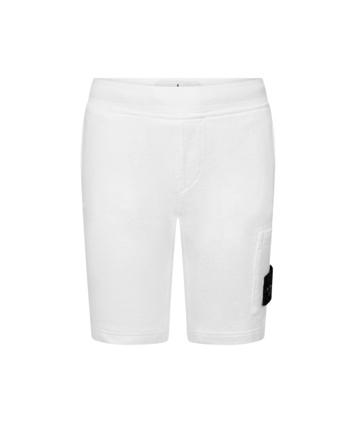 Stone Island Boys Shorts - Cotton Fleece Shorts brillant des détails fins