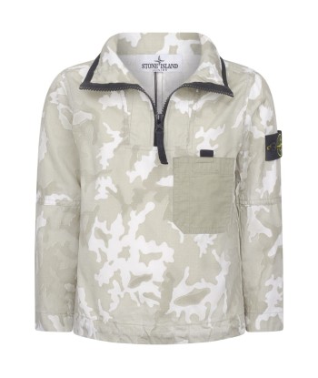 Stone Island Junior Boys Jacket - Light Camouflage Popover Jacket à prix réduit toute l'année