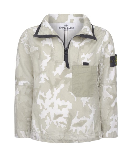 Stone Island Junior Boys Jacket - Light Camouflage Popover Jacket à prix réduit toute l'année