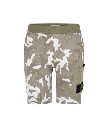 Stone Island Junior Boys Shorts - Camouflage Cotton Shorts 50-70% off 