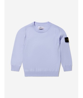 Stone Island Junior Boys Cotton Knitted Crew Neck Sweater en ligne