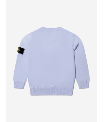 Stone Island Junior Boys Cotton Knitted Crew Neck Sweater en ligne