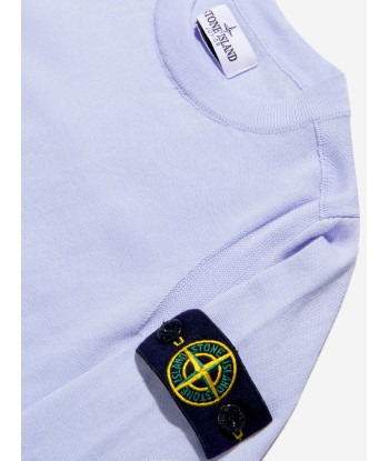 Stone Island Junior Boys Cotton Knitted Crew Neck Sweater en ligne