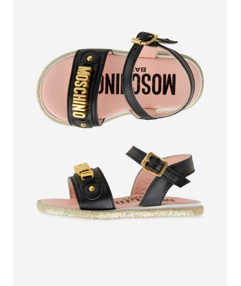 Moschino Girls Sandals - Leather Logo Sandals en ligne des produits 