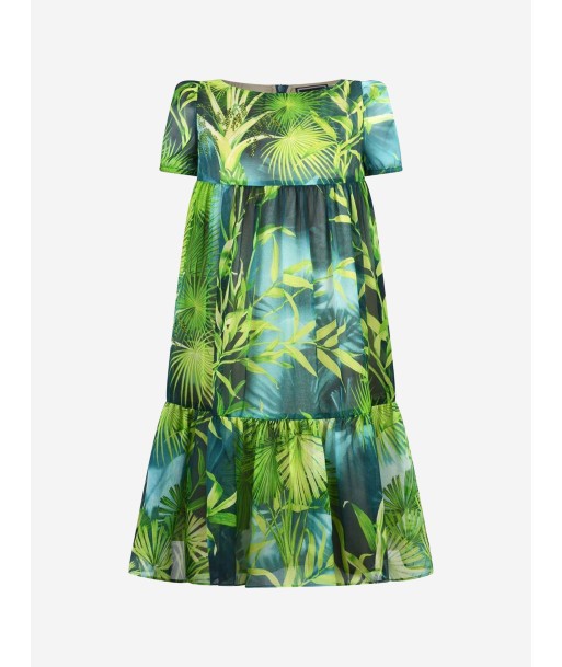 Versace Girls Silk Jungle Print Dress la livraison gratuite