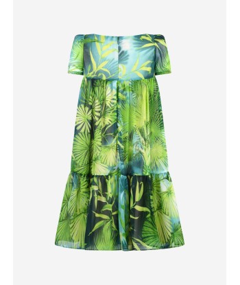 Versace Girls Silk Jungle Print Dress la livraison gratuite