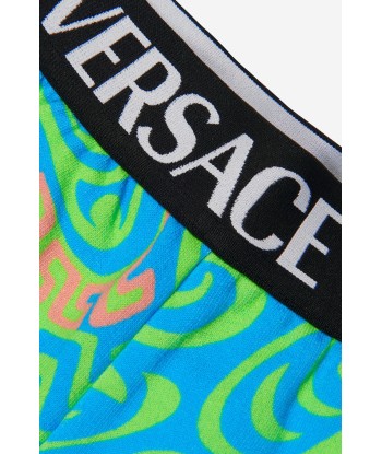 Versace Boys Cotton Medusa Music Print Shorts À commander