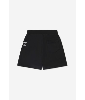 Versace Boys Cotton La Greca Side Logo Shorts français