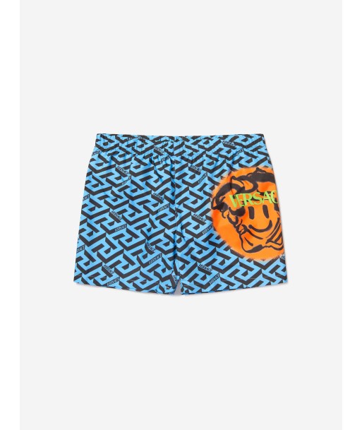 Versace Boys Smiley Medusa Logo Swim Shorts meilleur choix