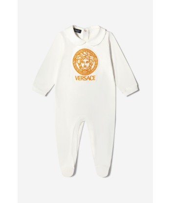 Versace Baby Unisex Cotton Jersey Medusa Logo Babygrow pas cher chine