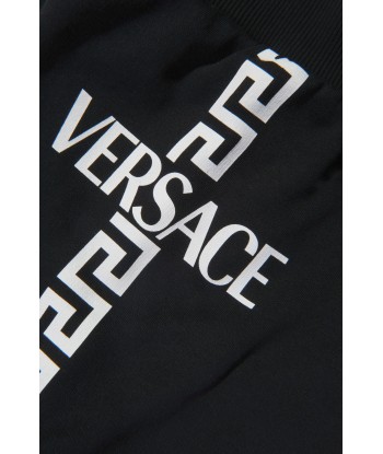 Versace Boys Cotton La Greca Side Logo Shorts français