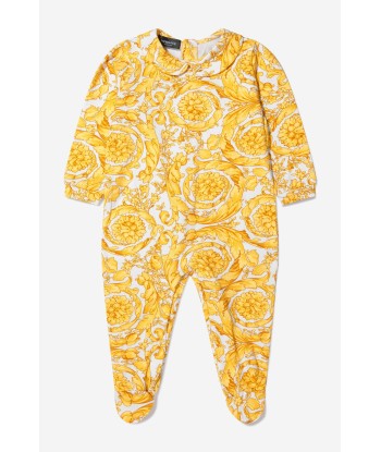 Versace Baby Unisex Cotton Barocco Print Babygrow and Hat Gift Set (2 Piece) Les magasins à Paris et en Île-de-France