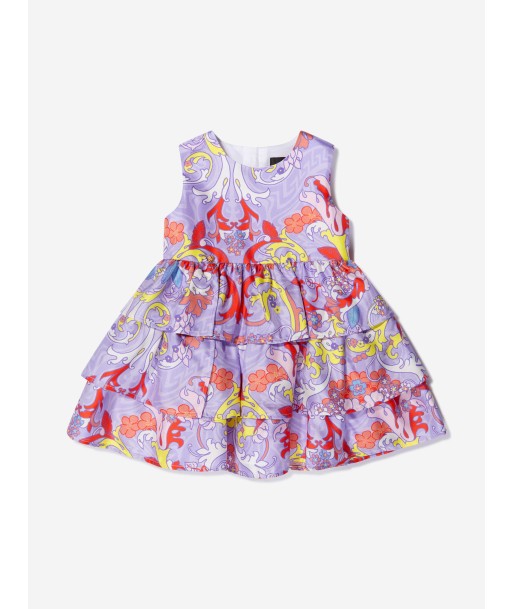 Versace Baby Girls Silk Baroccofest Print Dress de la marque