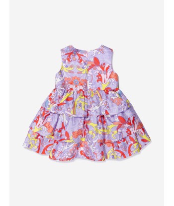 Versace Baby Girls Silk Baroccofest Print Dress de la marque