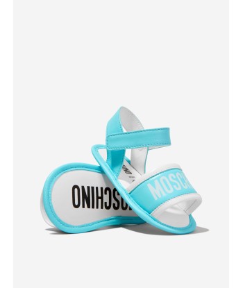 Moschino Baby Unisex Leather Logo Print Sandals vous aussi creer 