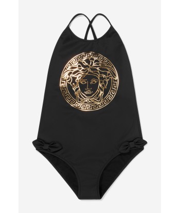 Versace Girls Lycra Medusa Logo Swimsuit la colonne vertébrale