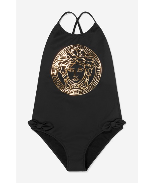 Versace Girls Lycra Medusa Logo Swimsuit la colonne vertébrale