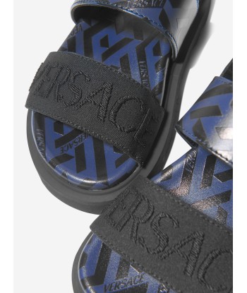 Versace Boys Leather La Greca Signature Print Sandals 2 - 3 jours ouvrés.