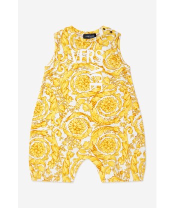 Versace Baby Unisex Cotton Barocco Print 2 Piece Gift Set soldes