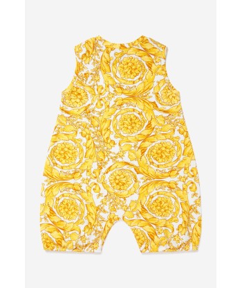 Versace Baby Unisex Cotton Barocco Print 2 Piece Gift Set soldes