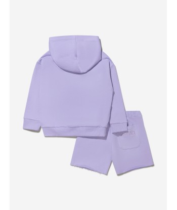 Versace Girls Cotton Logo Hoodie And Shorts Set à prix réduit toute l'année