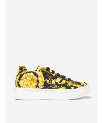 Versace Unisex Barocco Print Lace Up Trainers l'évolution des habitudes 