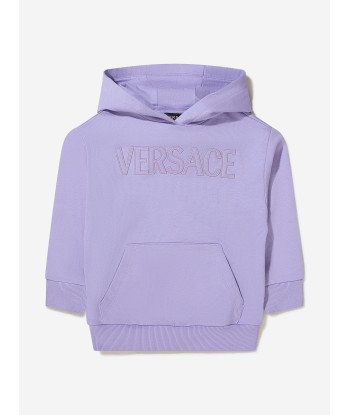 Versace Girls Cotton Logo Hoodie And Shorts Set à prix réduit toute l'année