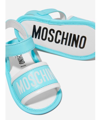 Moschino Baby Unisex Leather Logo Print Sandals vous aussi creer 