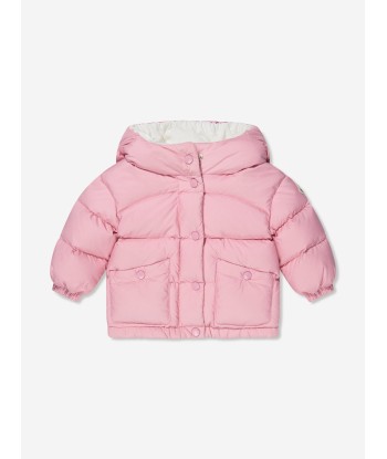 Moncler Enfant Baby Girls Down Padded Ebre Jacket in Pink Dans la société mordern