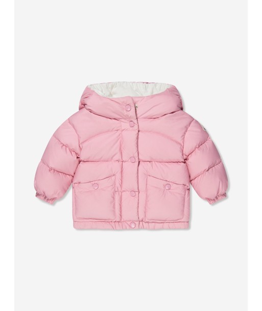 Moncler Enfant Baby Girls Down Padded Ebre Jacket in Pink Dans la société mordern