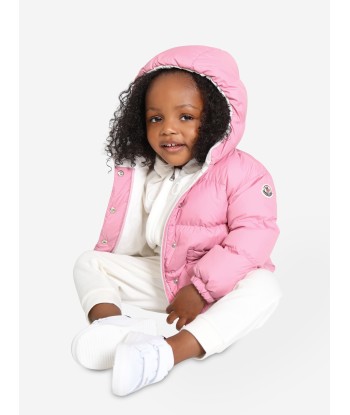 Moncler Enfant Baby Girls Down Padded Ebre Jacket in Pink Dans la société mordern