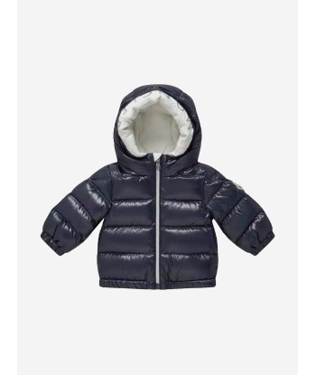 Moncler Enfant Baby Down Padded Aslan Jacket in Navy ouvre sa boutique