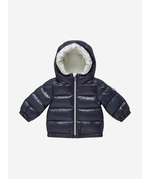 Moncler Enfant Baby Down Padded Aslan Jacket in Navy ouvre sa boutique