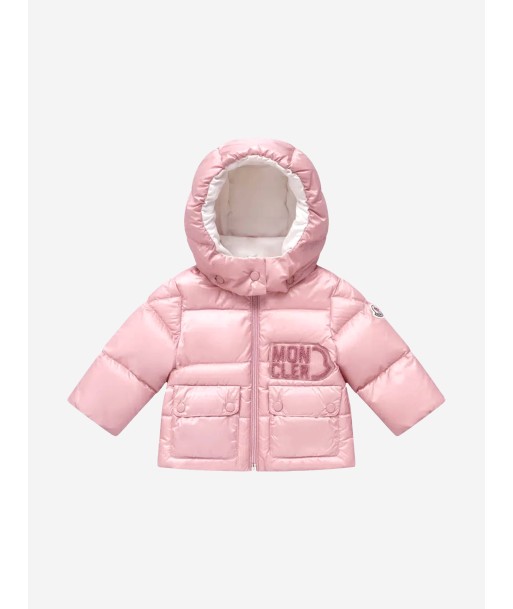 Moncler Enfant Baby Girls Down Padded Abbaye Jacket in Pink à prix réduit toute l'année