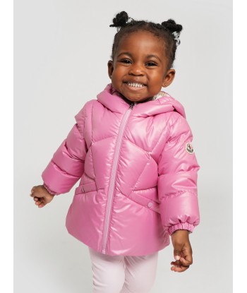 Moncler Enfant Baby Girls Down Padded Seine Short Parka in Pink d'Europe débarque