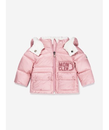 Moncler Enfant Baby Girls Down Padded Abbaye Jacket in Pink à prix réduit toute l'année