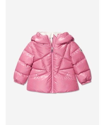 Moncler Enfant Baby Girls Down Padded Seine Short Parka in Pink d'Europe débarque