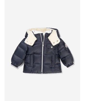 Moncler Enfant Baby Boys Down Padded Eduard Jacket in Navy de technologie