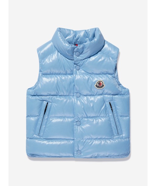 Moncler Enfant Baby Down Padded Bernard Gilet in Blue plus qu'un jeu 