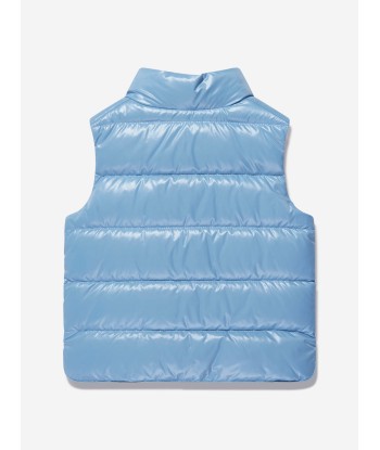 Moncler Enfant Baby Down Padded Bernard Gilet in Blue plus qu'un jeu 