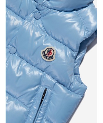 Moncler Enfant Baby Down Padded Bernard Gilet in Blue plus qu'un jeu 